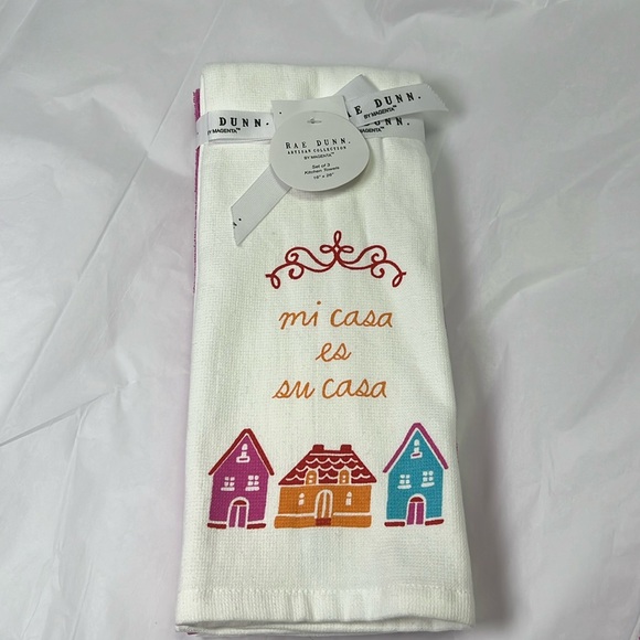 NWT Rae Dunn Kitchen Towels Mi Casa es Su Casa Set - Picture 9 of 9